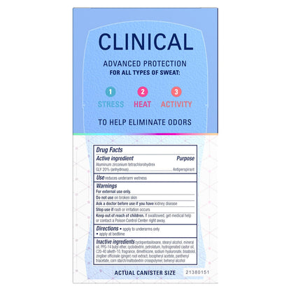 Secret Clinical Strength Antiperspirant – 100-Hour Sweat Protection for Focused Work Days and High-Stress Commutes