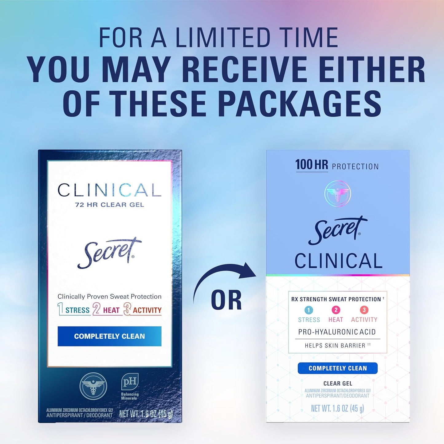 Secret Clinical Strength Clear Gel Antiperspirant – Workday Confidence Pick for Executives, 100HR Stress Defense