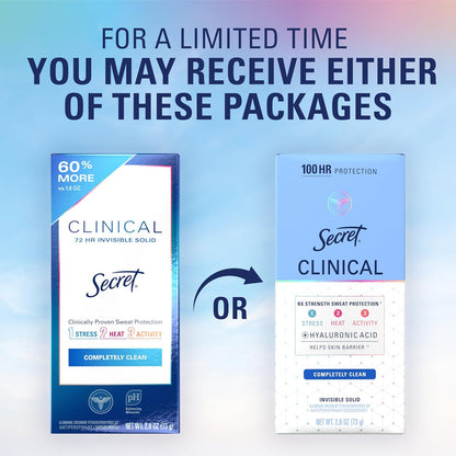 Secret Clinical Strength Deodorant for Women – 100-Hour All-Day Freshness for Long Work Shifts and Deadlines
