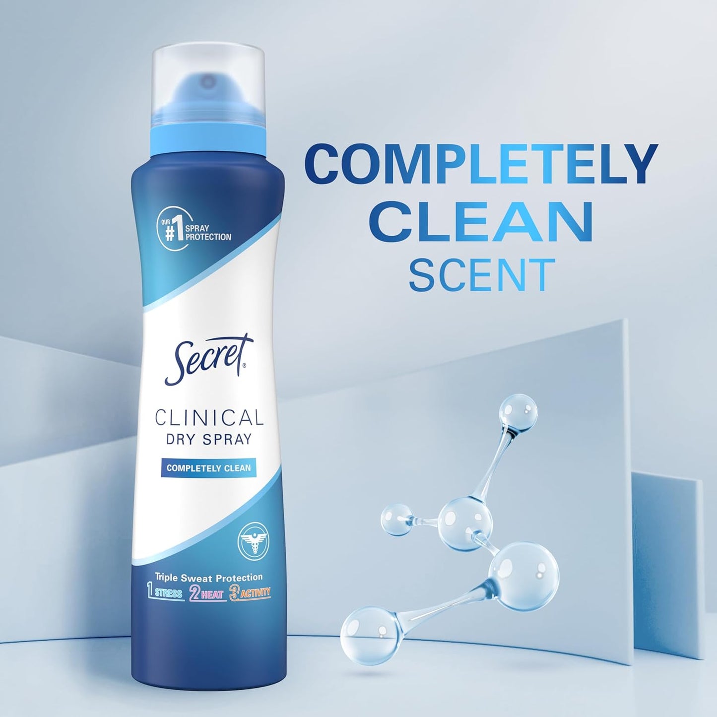 Secret Clinical Strength Dry Spray Antiperspirant for Women – Patio and Trail Ready 72hr Sweat Defense, 3.8 oz