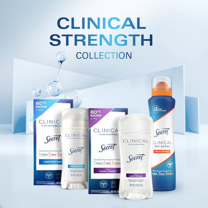 Secret Clinical Strength Dry Spray Antiperspirant for Women – Patio and Trail Ready 72hr Sweat Defense, 3.8 oz