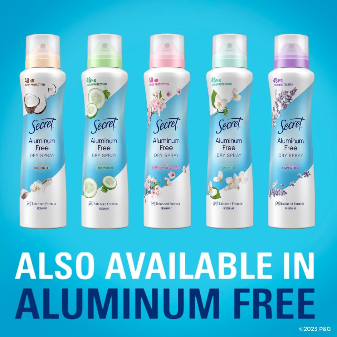 Secret Dry Spray Antiperspirant for Women – Nightly Self-Care Ritual with Powder Fresh Scent, 48hr Gentle Protection, 4.1 oz Pack of 3