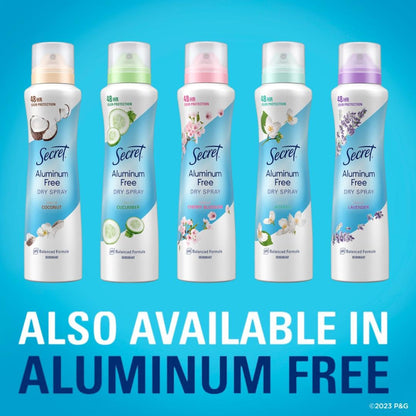 Secret Dry Spray Antiperspirant for Women – Nightly Self-Care Ritual with Powder Fresh Scent, 48hr Gentle Protection, 4.1 oz Pack of 3