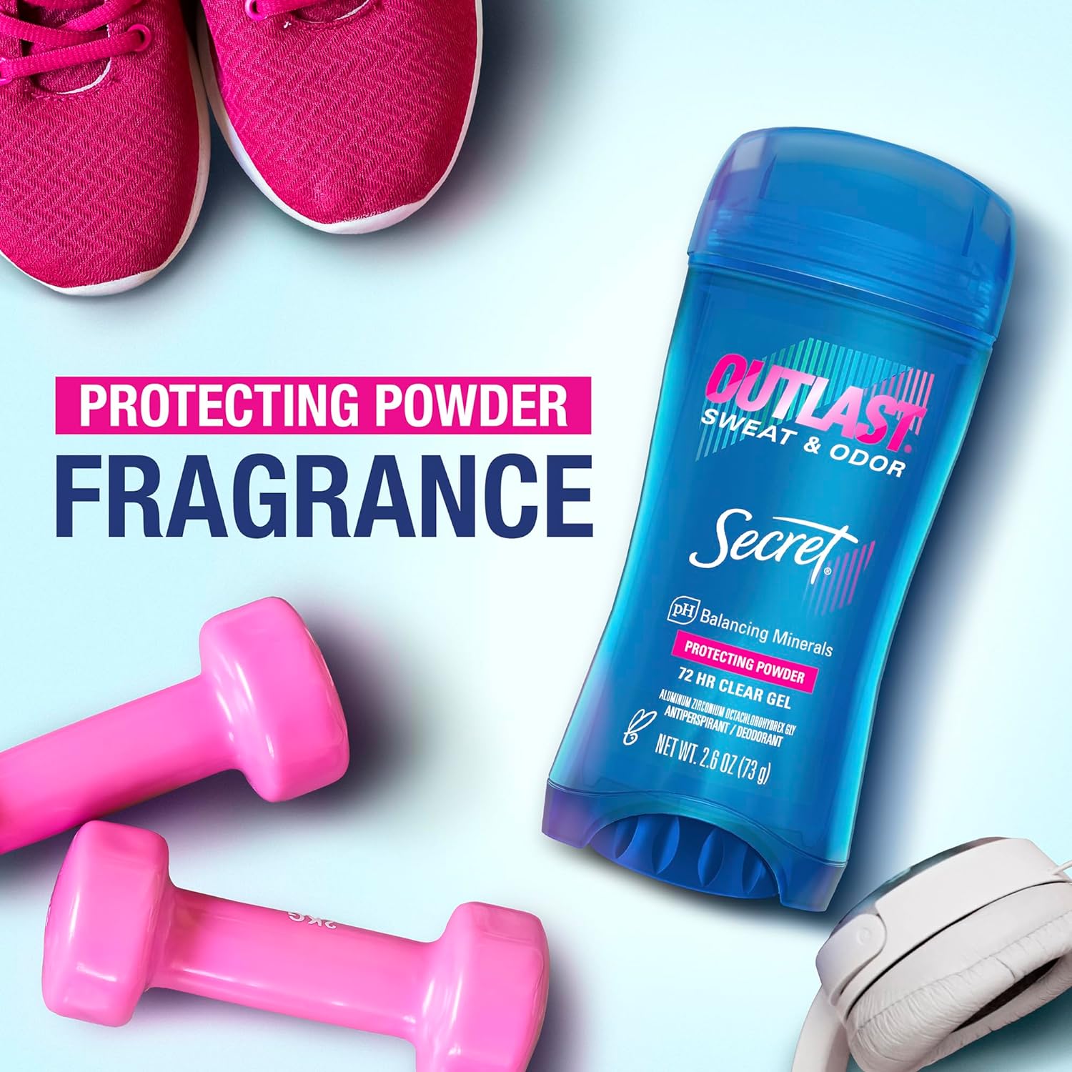Secret Outlast Antiperspirant Deodorant for Women – Self-Care Bath Ritual Staple, 72hr pH-Balancing Invisible Solid