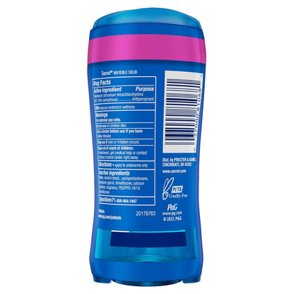 Secret Outlast Antiperspirant Deodorant for Women – Self-Care Bath Ritual Staple, 72hr pH-Balancing Invisible Solid