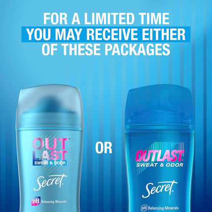 Secret Outlast Completely Clean Antiperspirant – All-Day Office Confidence, Invisible Solid 2.6 oz for Working Women