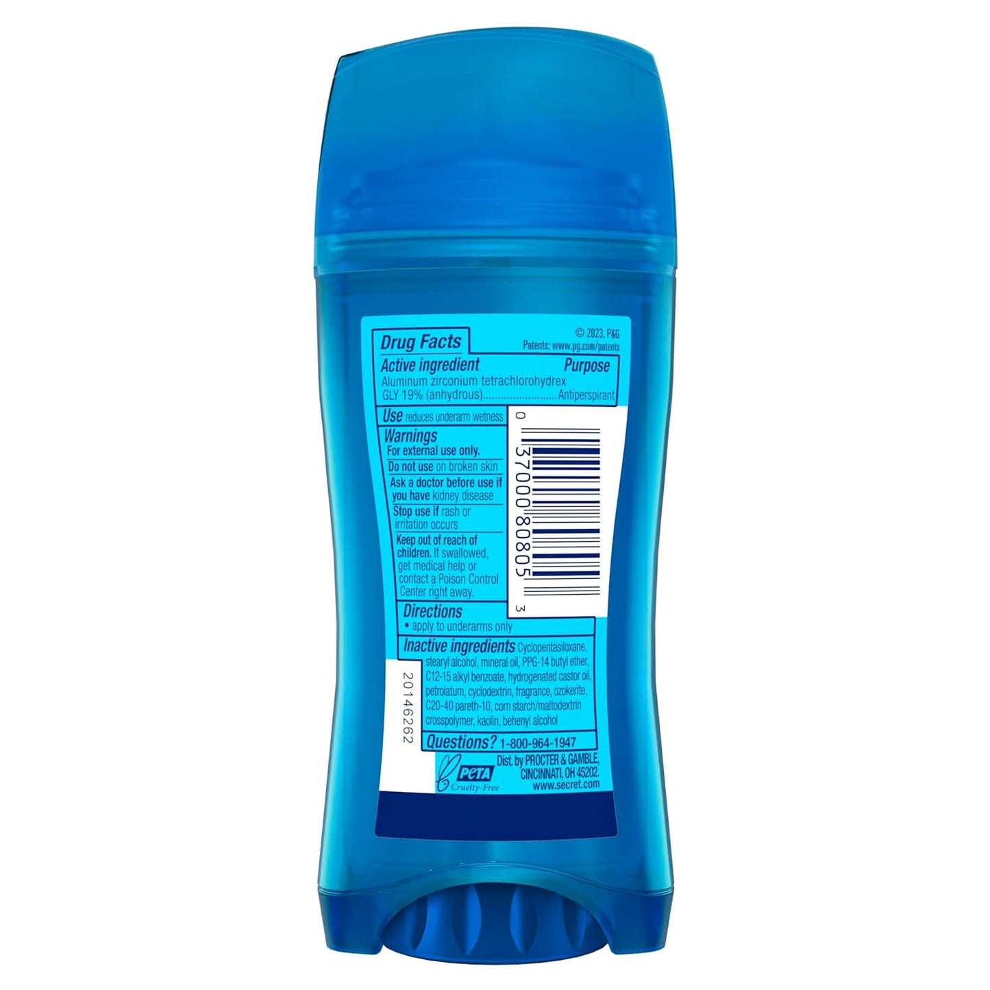 Secret Outlast Completely Clean Antiperspirant – All-Day Office Confidence, Invisible Solid 2.6 oz for Working Women