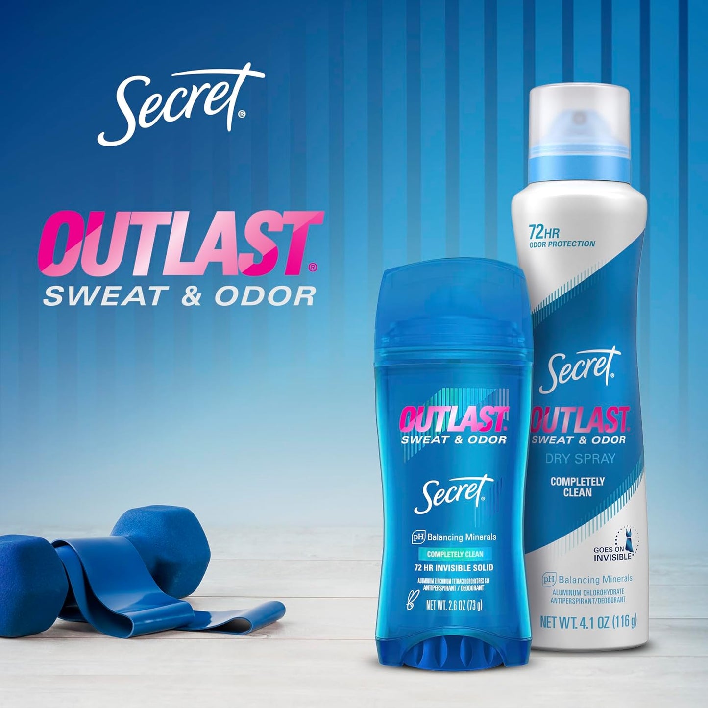 Secret Outlast PH Balancing Minerals Deodorant – Gentle Daily Ritual for Sensitive Skin, 2.6 oz Invisible Solid