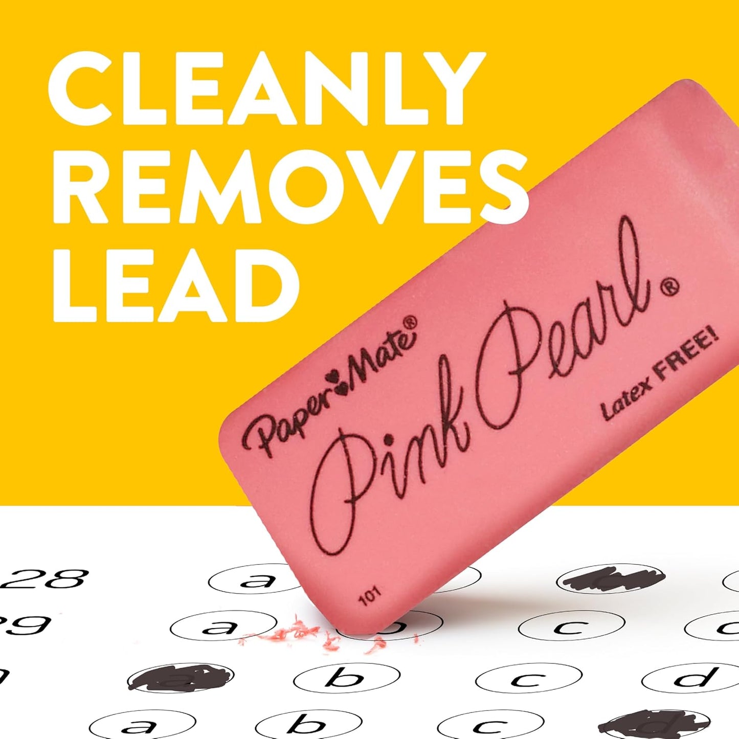 self-cleaning eraser surface that sheds graphite cleanly