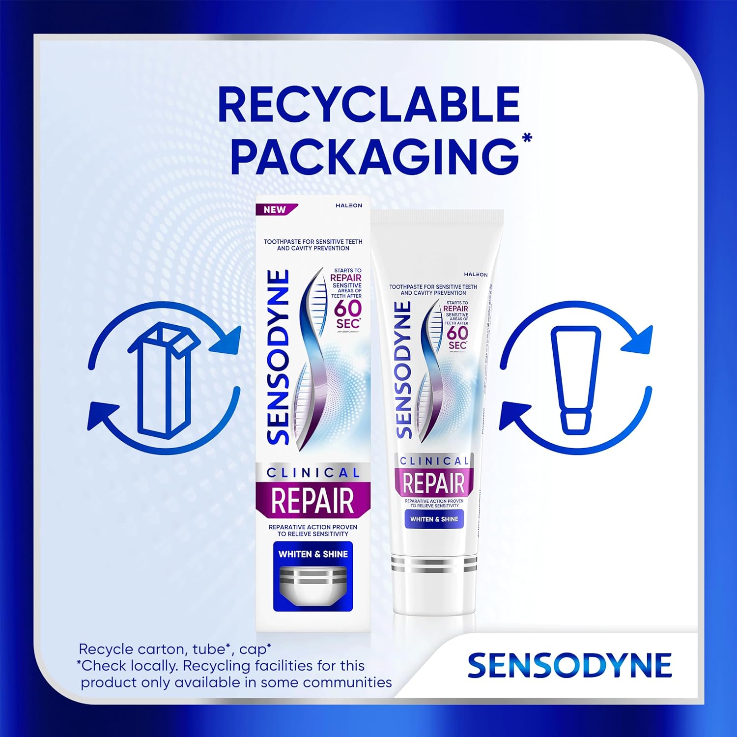 Sensodyne Clinical Repair Whiten & Shine – Sensitivity Relief for Your Daily Self-Care Ritual