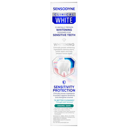 Sensodyne Clinical White Toothpaste – Sensitive Teeth Whitening for Your Calming Morning Routine, 3-Pack