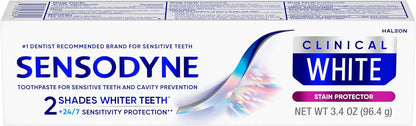 Sensodyne Clinical White Toothpaste – Sensitive Teeth Whitening for Your Calm Morning Ritual, 3-Pack