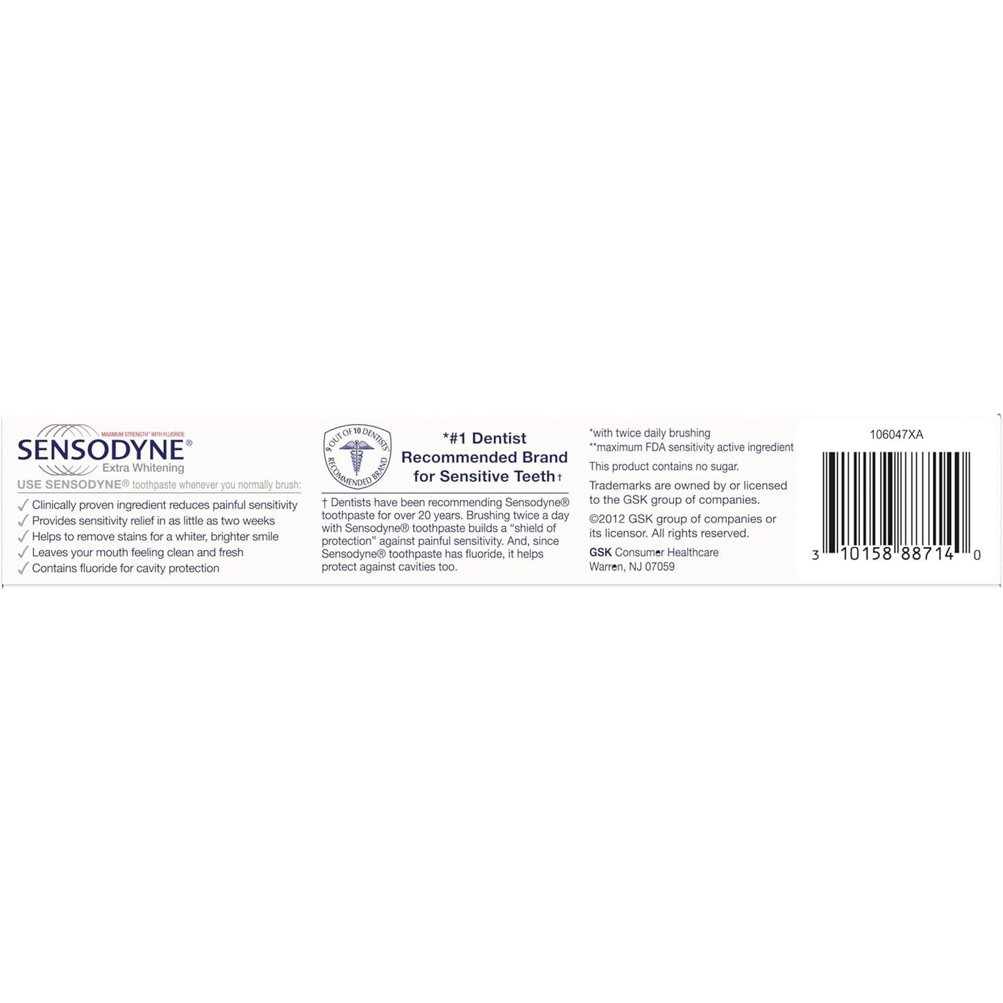 Sensodyne Extra Whitening Toothpaste for Sensitive Teeth – Cavity & Tartar Care for Mindful Morning Rituals
