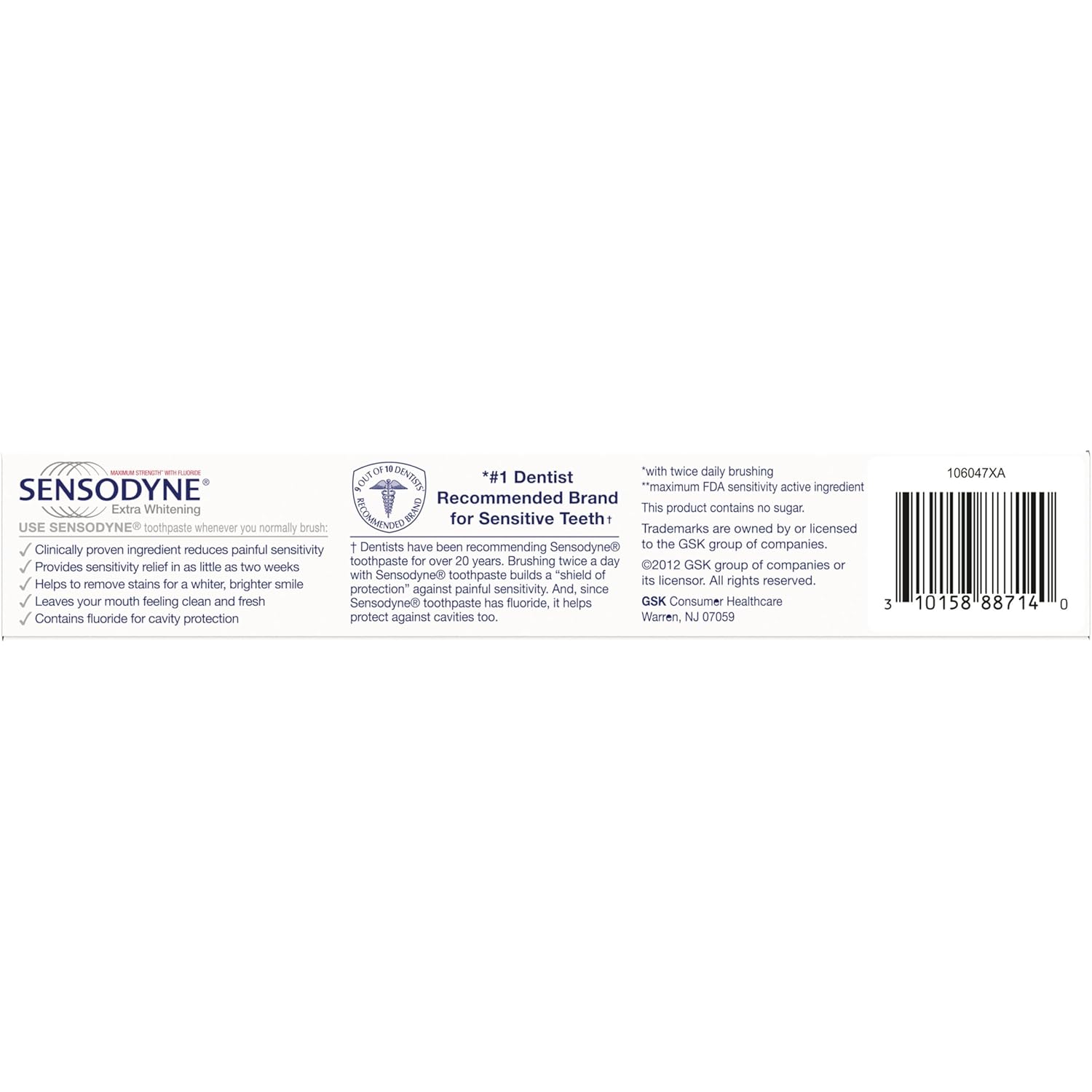 Sensodyne Extra Whitening Toothpaste for Sensitive Teeth – Cavity & Tartar Care for Mindful Morning Rituals