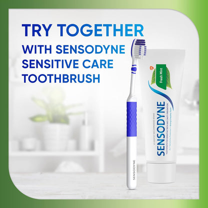 Sensodyne Fresh Mint Sensitive Toothpaste – Thoughtful Care Package Gift for Mom and Her Daily Brushing Routine, Pack of 2