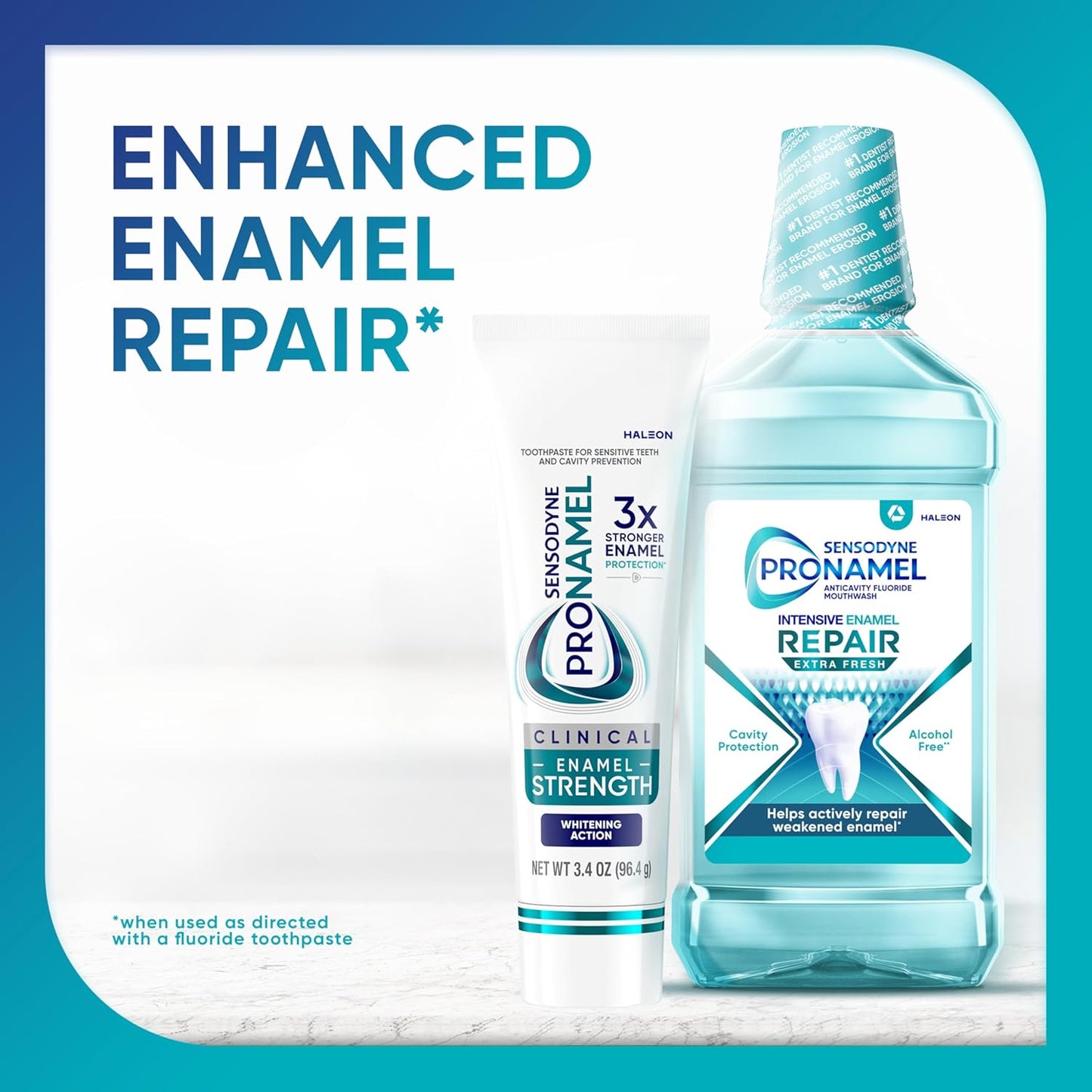 Sensodyne Pronamel Clinical Premium Enamel Strengthening Toothpaste – Dentist-Grade Formula, 3-Pack Set