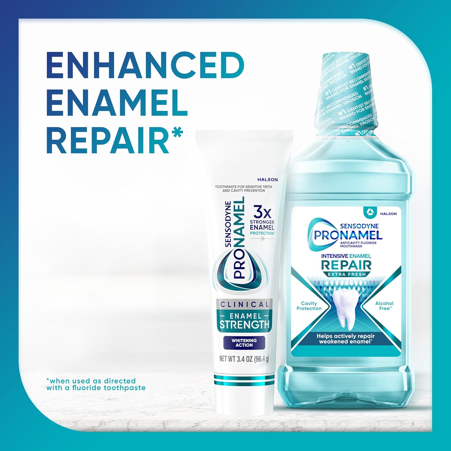 Sensodyne Pronamel Clinical Premium Enamel Strengthening Toothpaste – Dentist-Grade Formula, 3-Pack Set