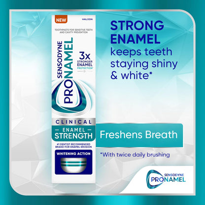Sensodyne Pronamel Clinical Premium Enamel Strengthening Toothpaste – Dentist-Grade Formula, 3-Pack Set