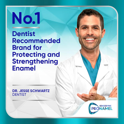 Sensodyne Pronamel Clinical Premium Enamel Strengthening Toothpaste – Dentist-Grade Formula, 3-Pack Set
