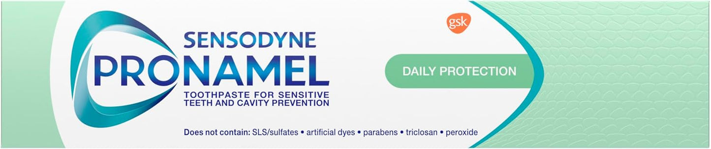 Sensodyne Pronamel Daily Protection Enamel Toothpaste for Sensitive Teeth - Mint Essence, 4 oz (Pack of 3) Thoughtful Care Package for a Sensitive-Teeth Loved One