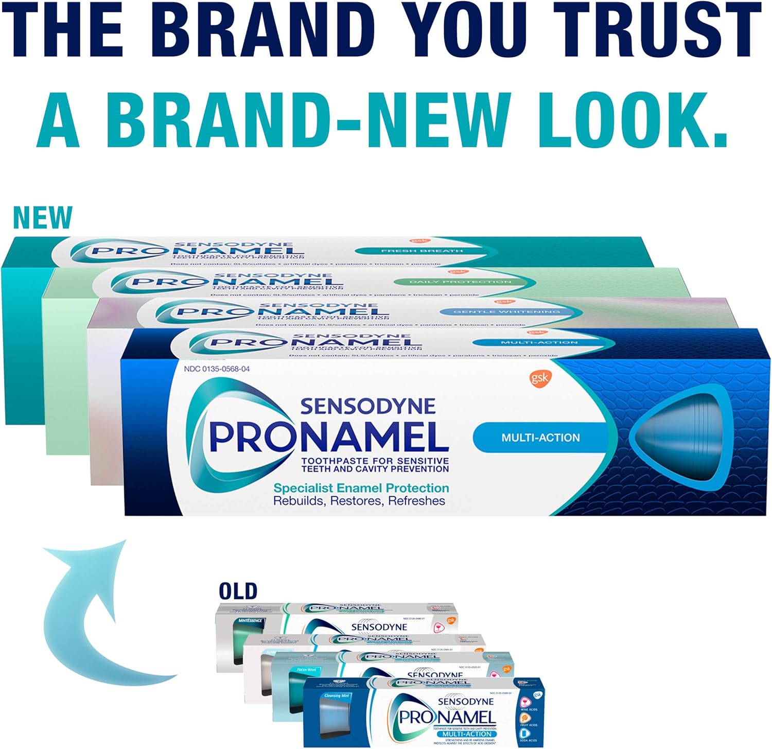 Sensodyne Pronamel Daily Protection Enamel Toothpaste for Sensitive Teeth - Mint Essence, 4 oz (Pack of 3) Thoughtful Care Package for a Sensitive-Teeth Loved One
