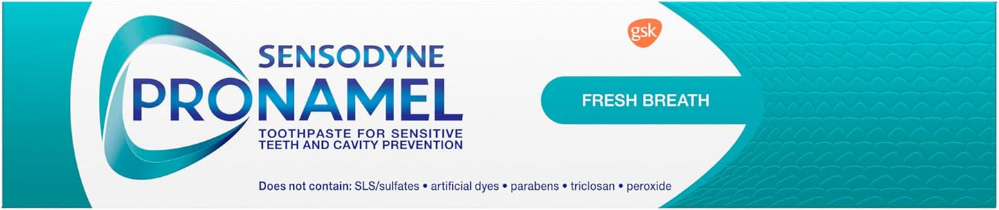 Sensodyne Pronamel Fresh Breath Enamel Toothpaste – Nightly Sensitivity Relief Ritual for Restorative Self-Care