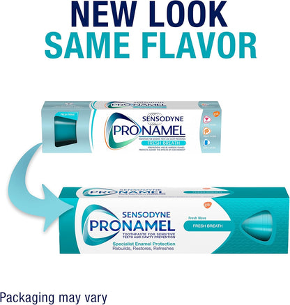 Sensodyne Pronamel Fresh Breath Enamel Toothpaste – Nightly Sensitivity Relief Ritual for Restorative Self-Care