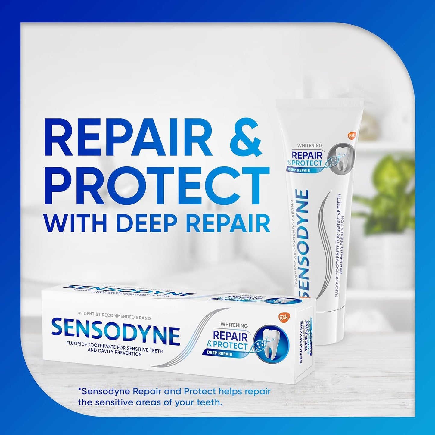 Sensodyne Repair and Protect Whitening Toothpaste – Sensitivity Relief for Your Nightly Self-Care Ritual