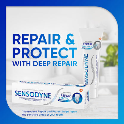 Sensodyne Repair and Protect Whitening Toothpaste – Sensitivity Relief for Your Nightly Self-Care Ritual