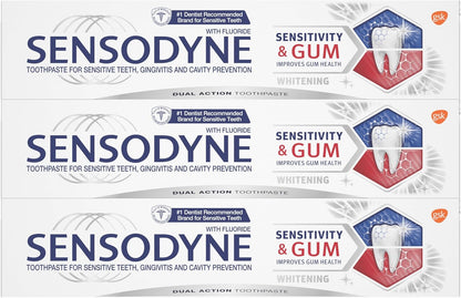 Sensodyne Sensitivity & Gum Whitening Toothpaste – Spa-Like Brushing Routine for Adults with Sensitive Teeth
