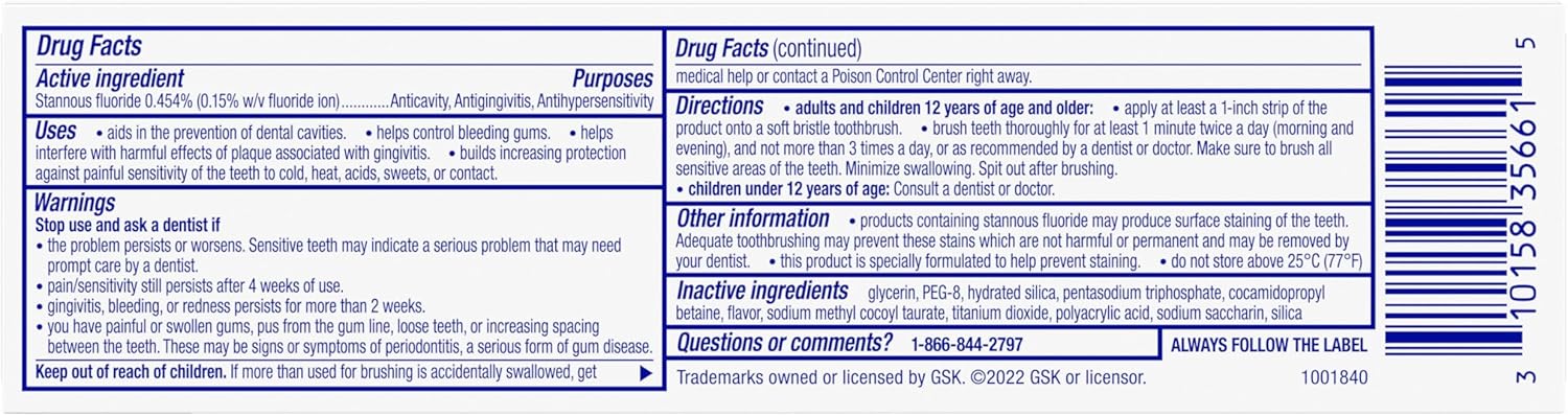 Sensodyne Triple Protection Fluoride Toothpaste – Daily Self-Care Ritual for Sensitive Teeth, Healthy Gums, and Enamel Renewal, 3-Pack