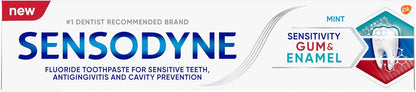 Sensodyne Triple Protection Fluoride Toothpaste – Daily Self-Care Ritual for Sensitive Teeth, Healthy Gums, and Enamel Renewal, 3-Pack