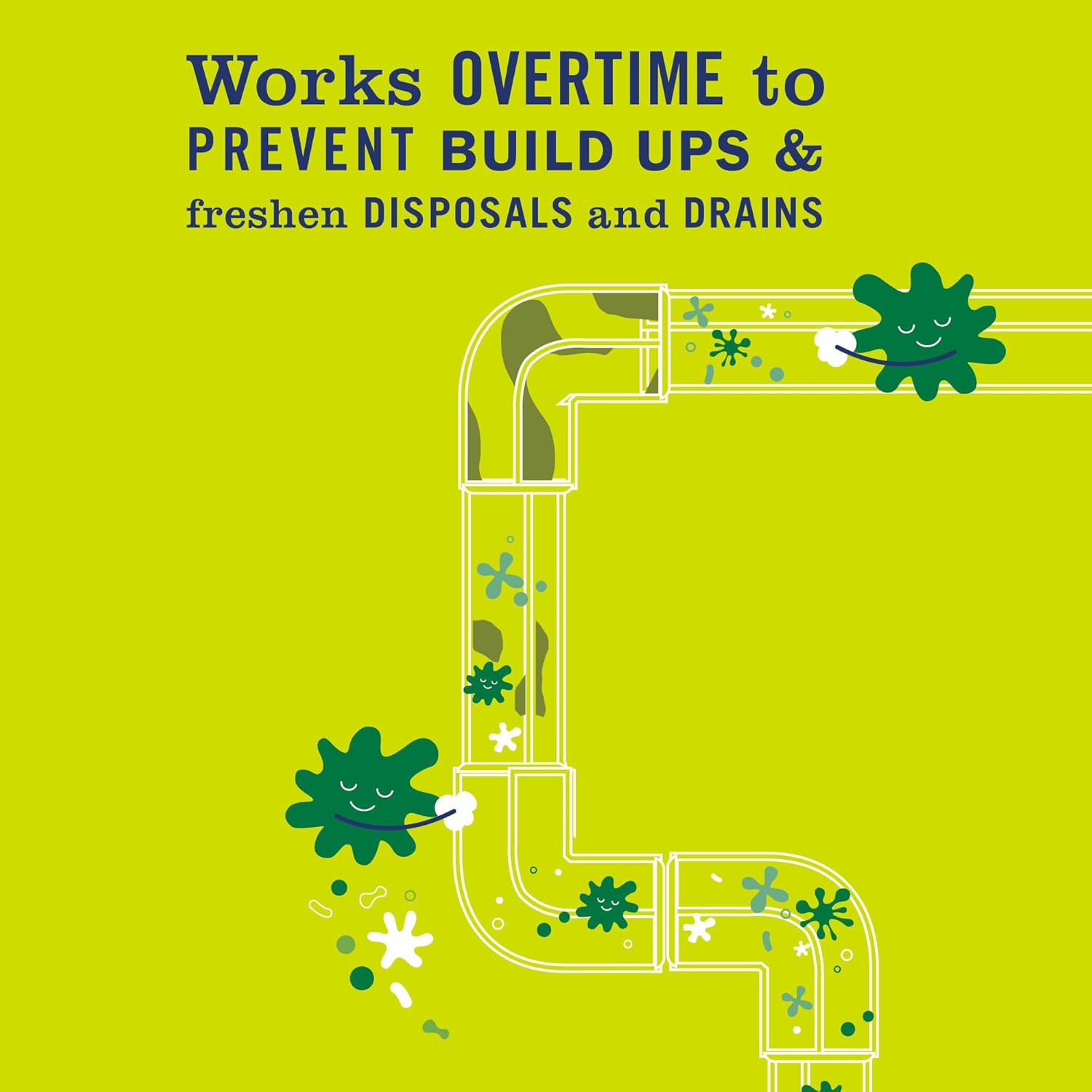 septic-safe, garbage disposal-safe, and pipe-safe formulation
