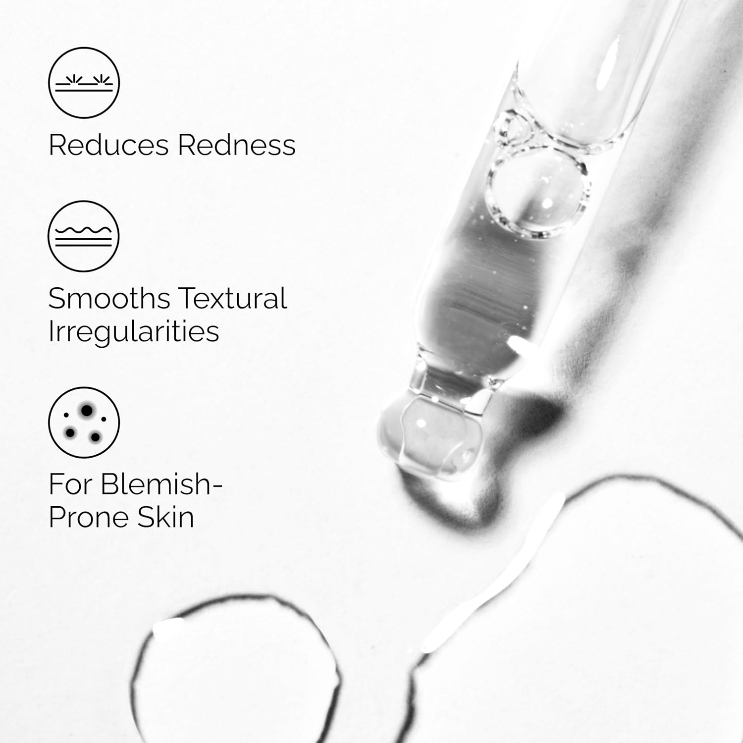 serum format in a dropper-style bottle for controlled application