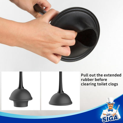 set of 2 (plunger + brush + holder) available in three neutral finishes: gray, white, and black