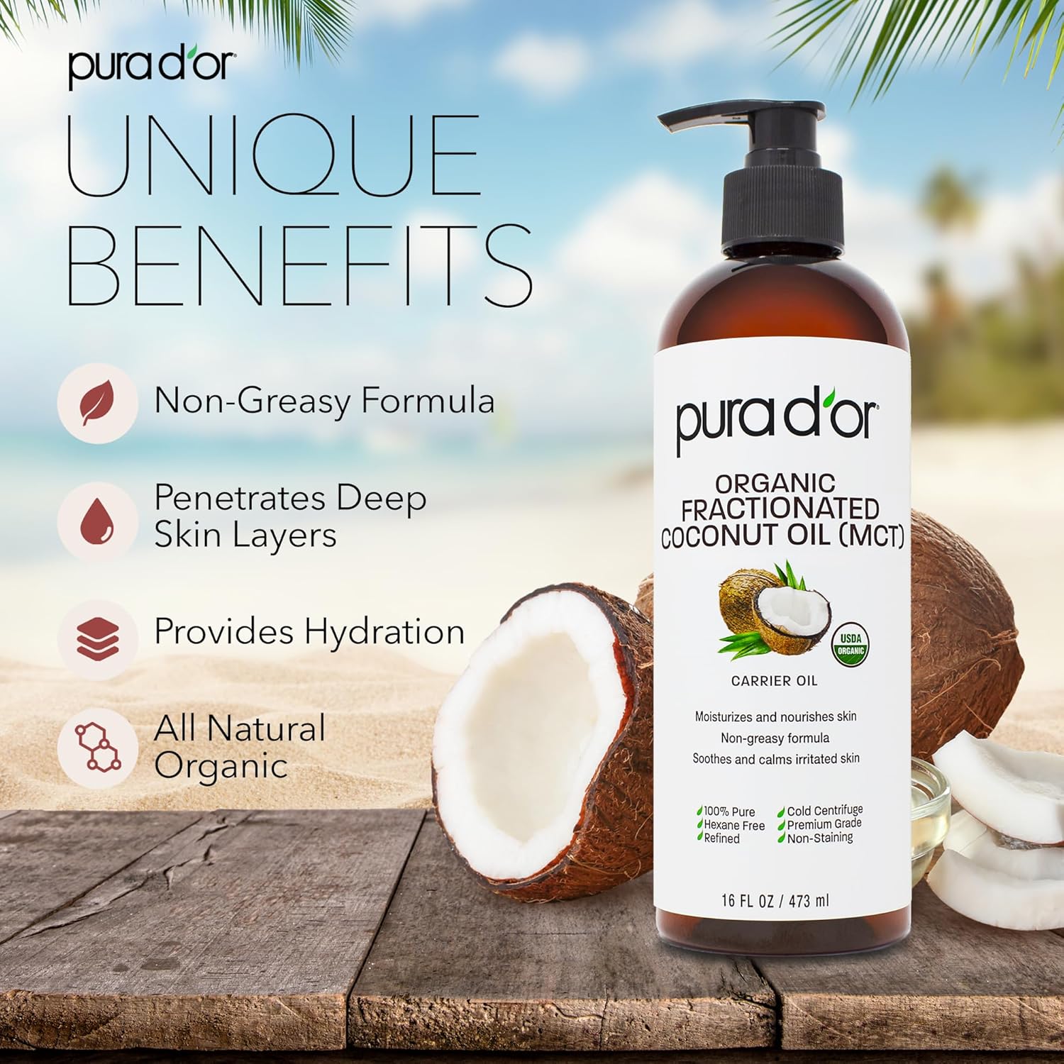 seven distinct carrier-oil variants including coconut, jojoba, sweet almond, castor, grapeseed, avocado, and sunflower