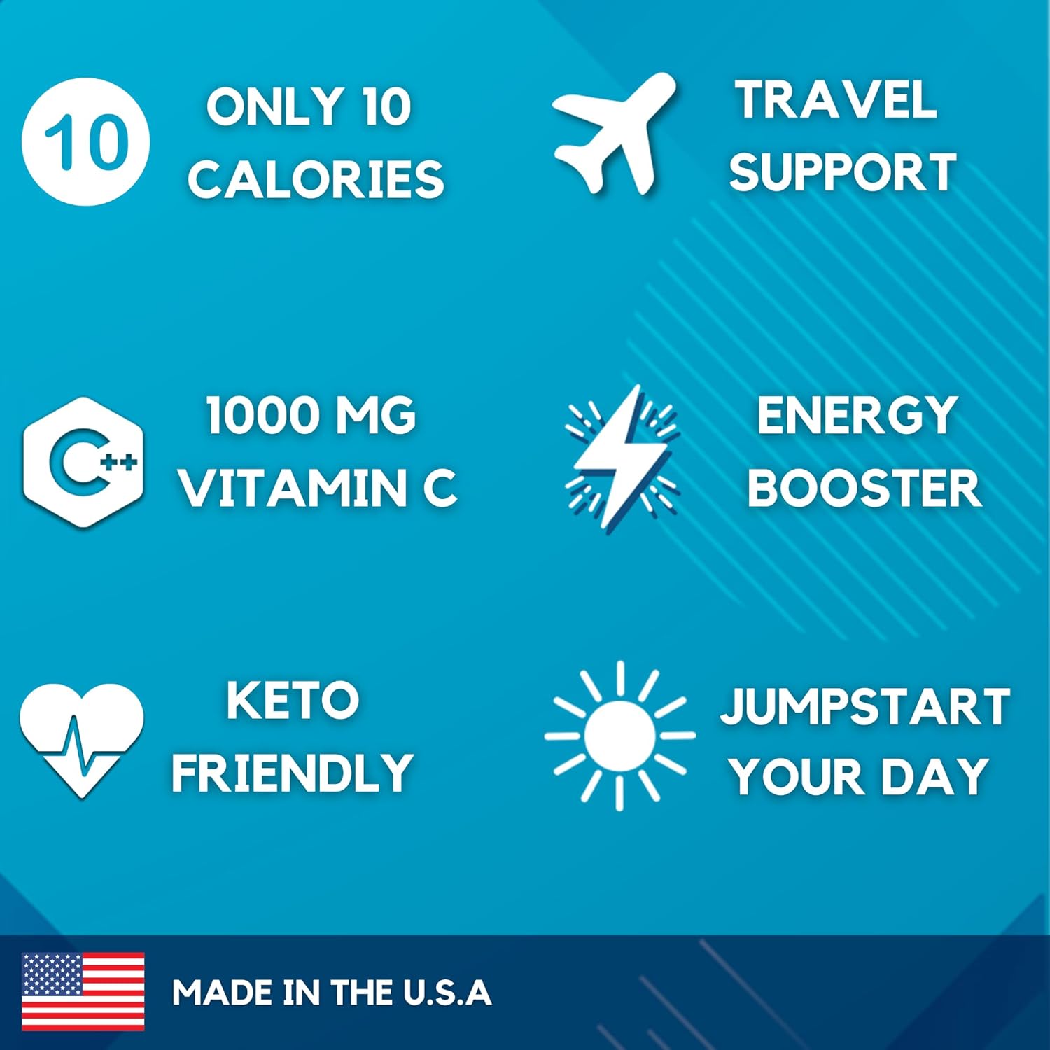 seven key minerals and vitamins: vitamin c, sodium, potassium, magnesium, zinc, vitamin b6, b12