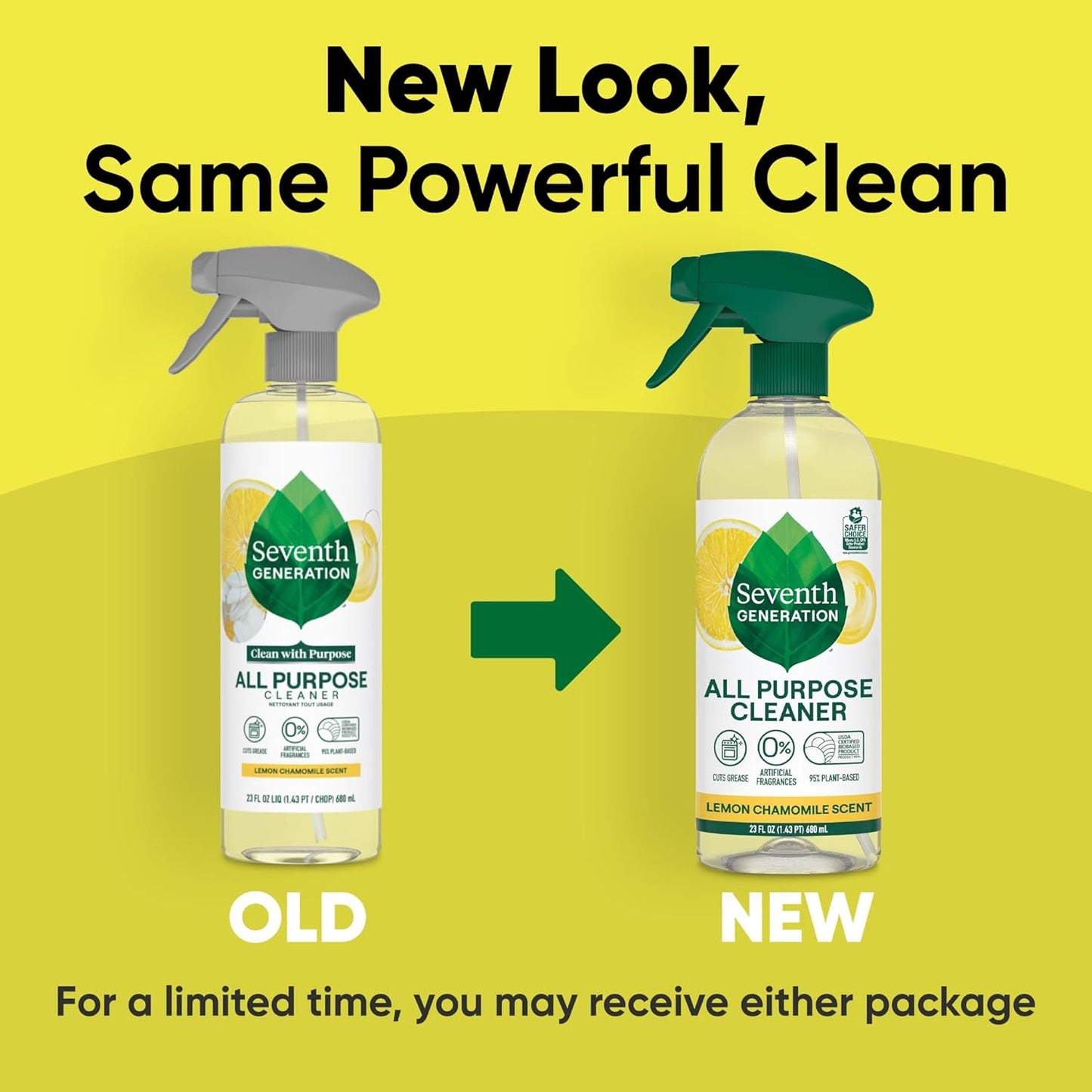 Seventh Generation All Purpose Cleaner – Pet-Safe Kitchen Counter Degreaser for Busy Homes, 23 oz Pack of 4