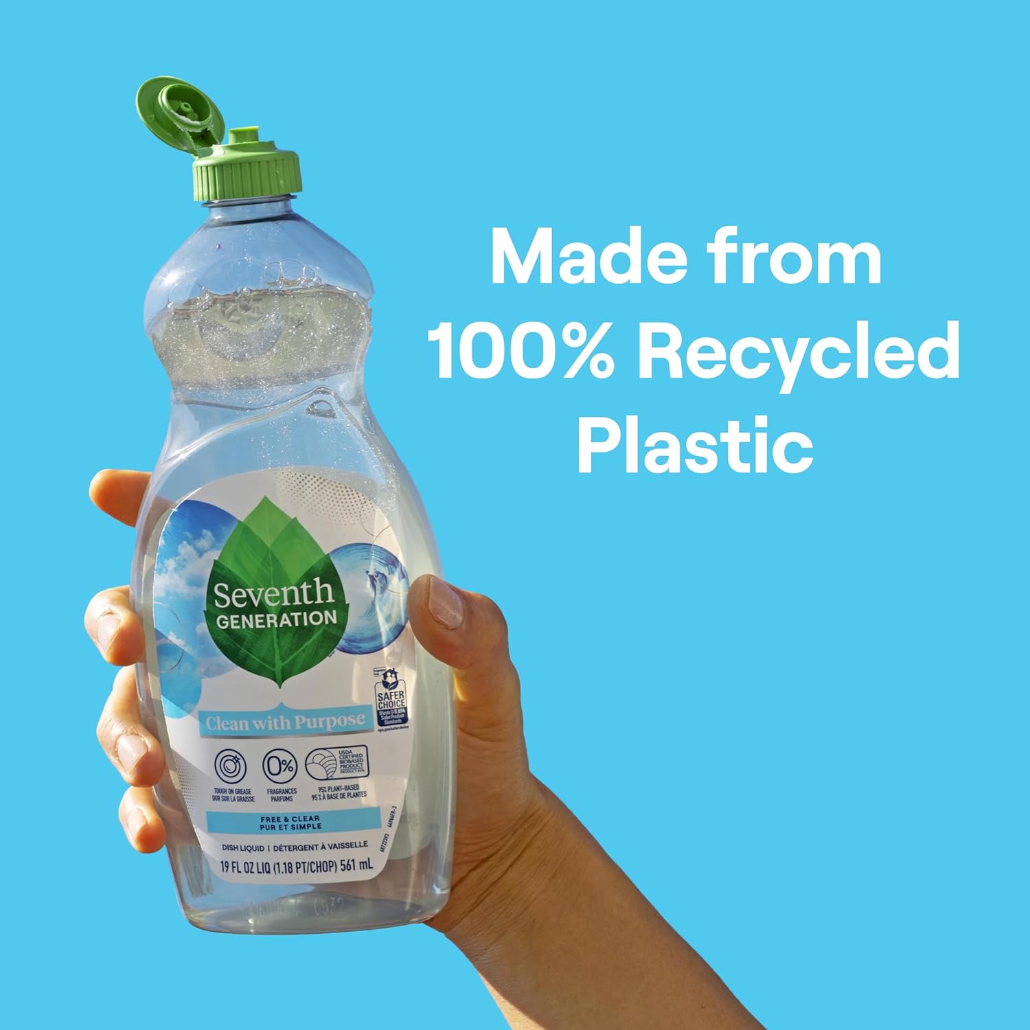 Seventh Generation Dish Soap Free & Clear – Mindful Kitchen Ritual for Sensitive Skin, Plant-Based Hand-Washing