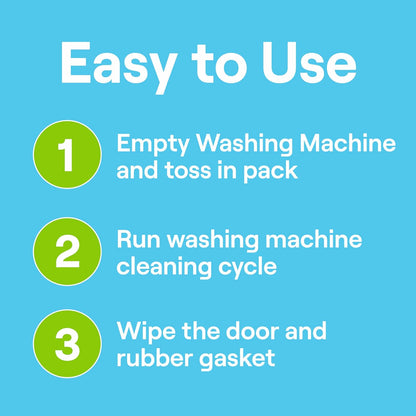 Seventh Generation Washing Machine Cleaner – Effortless Laundry Closet Care, Pre Measured No Guesswork Monthly Packs