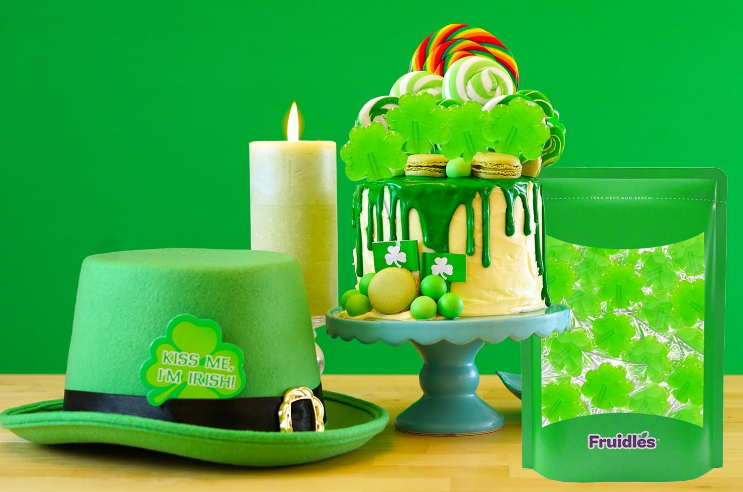 Shamrock Sucker Co. Gluten-Free Clover Candy Suckers – Parent-Approved St. Patty's Day Party Favor for Playroom and Birthday Treats, 25-Pack