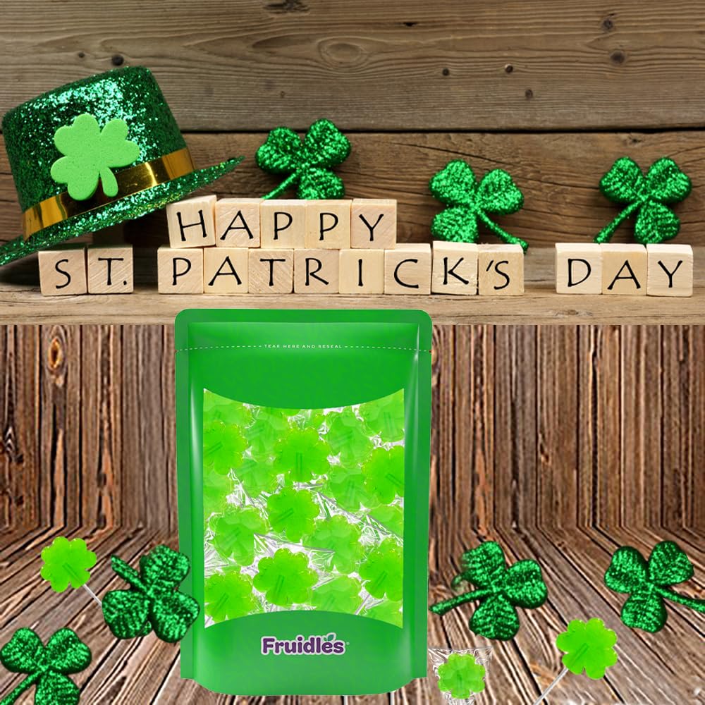 Shamrock Sucker Co. Gluten-Free Clover Candy Suckers – Parent-Approved St. Patty's Day Party Favor for Playroom and Birthday Treats, 25-Pack