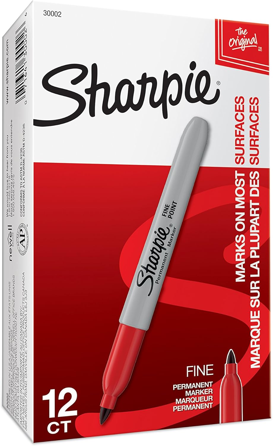 Sharpie Permanent Markers Fine Tip Red 12 Count – Heavy-Duty Labeling Tools for Garage, Shed, and Workshop