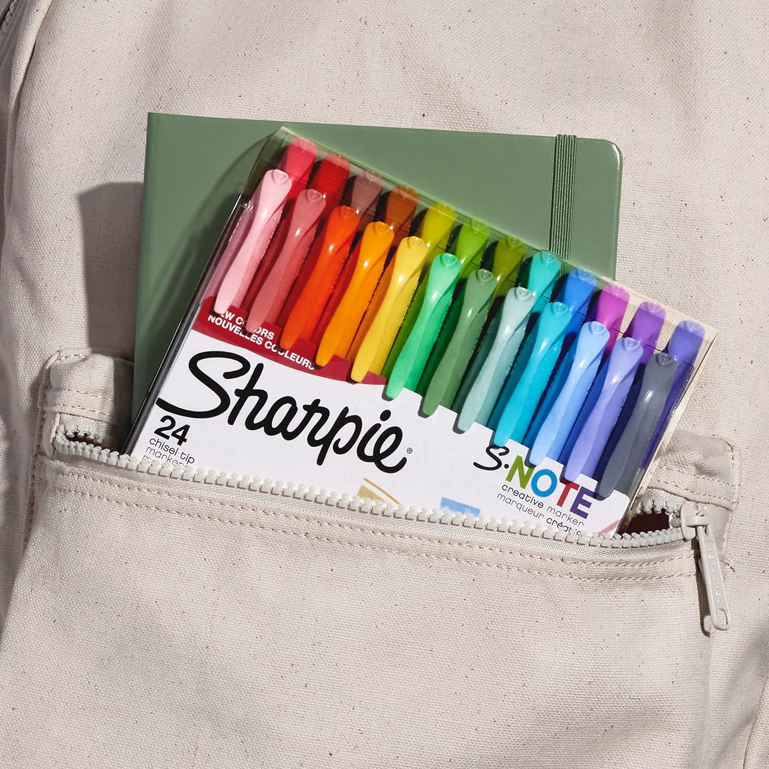Sharpie S-Note Pastel Creative Markers for Student Backpacks, Ages 13 and Up, School Supply 24 Count