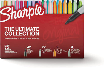 Sharpie Ultimate Collection 72-Count Marker Set – Premium Birthday Gift for Artists and Crafters
