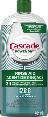 Cascade Rinse Aid Power Dry Booster for Busy Home Kitchens, Faster Dishwasher Drying Cycle