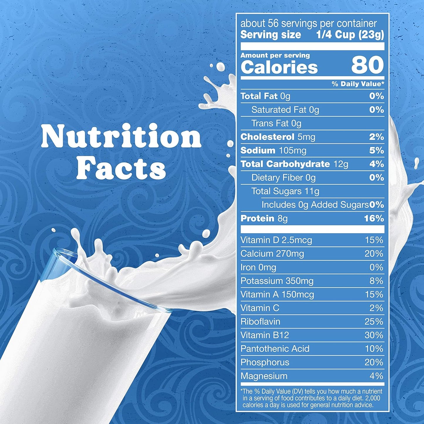 shelf-stable powdered format requiring no refrigeration until mixed
