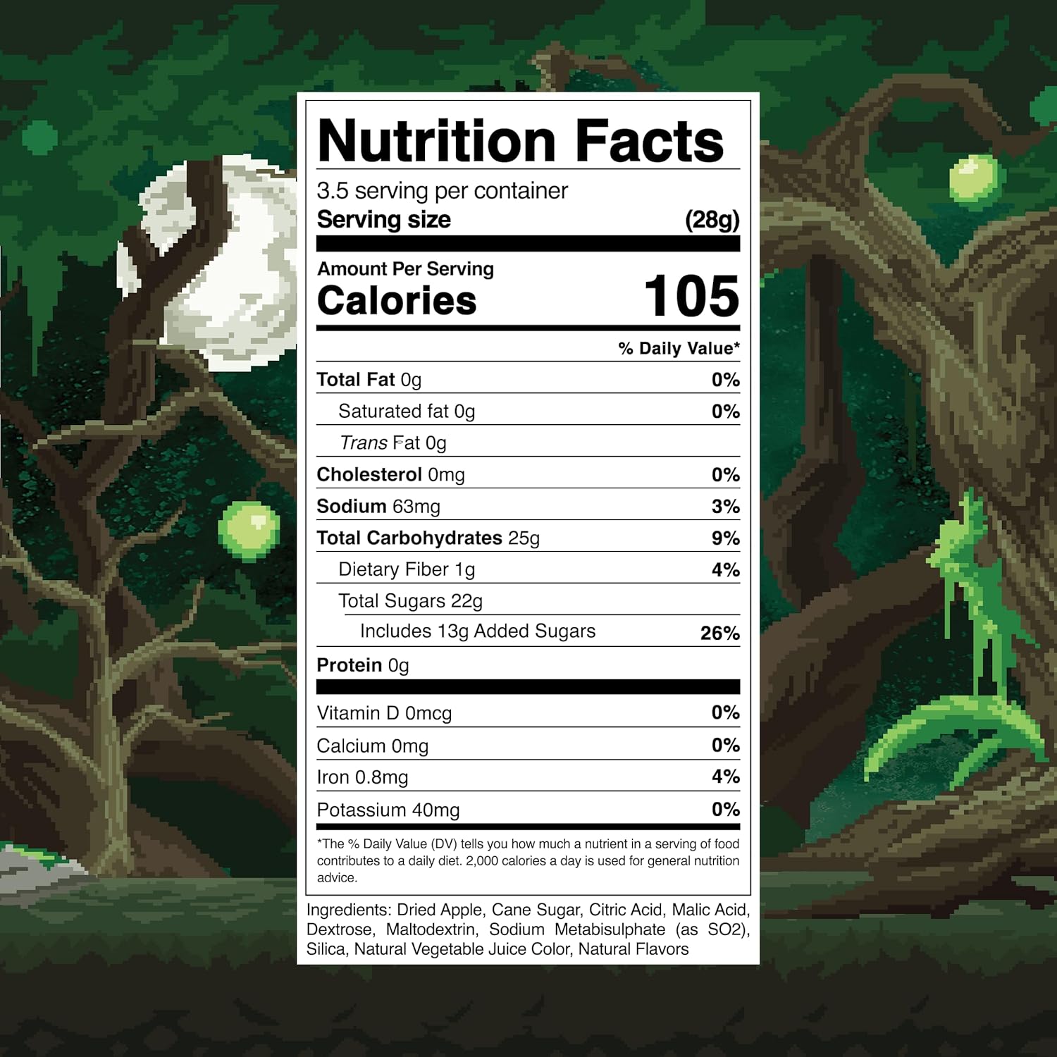 short 5-ingredient formula: dried strawberries, mangoes, citric acid, malic acid, sunflower oil, cane sugar