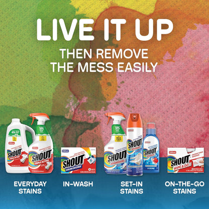 Shout Advanced Gel Stain Remover for Active Adults and Athletes – Pretreat Sweat, Grass, and Trail Dirt
