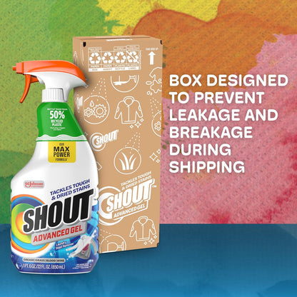 Shout Advanced Gel Stain Remover for Kids' Clothes – Pretreat Play-Dirt, Grass, and Food Messes Before Laundry